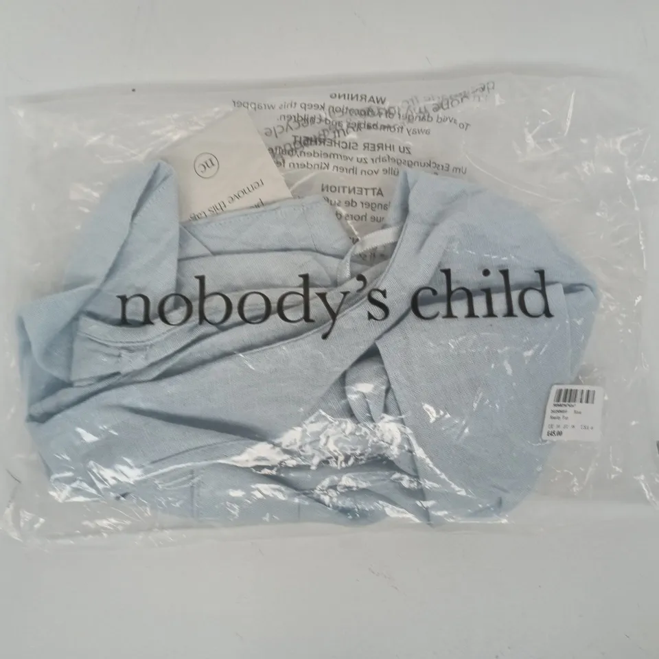 BAGGED NOBODY'S CHILD STANLEY TOP IN BLUE SIZE UK 10