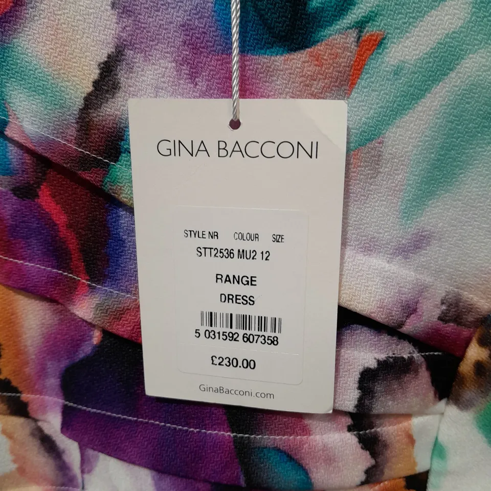 GINA BACCONI FLORAL DRESS IN MULTI - 12