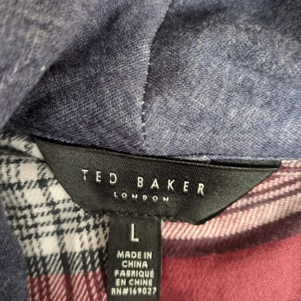 TED BAKER DRESSING GOWN NAVY SIZE LARGE