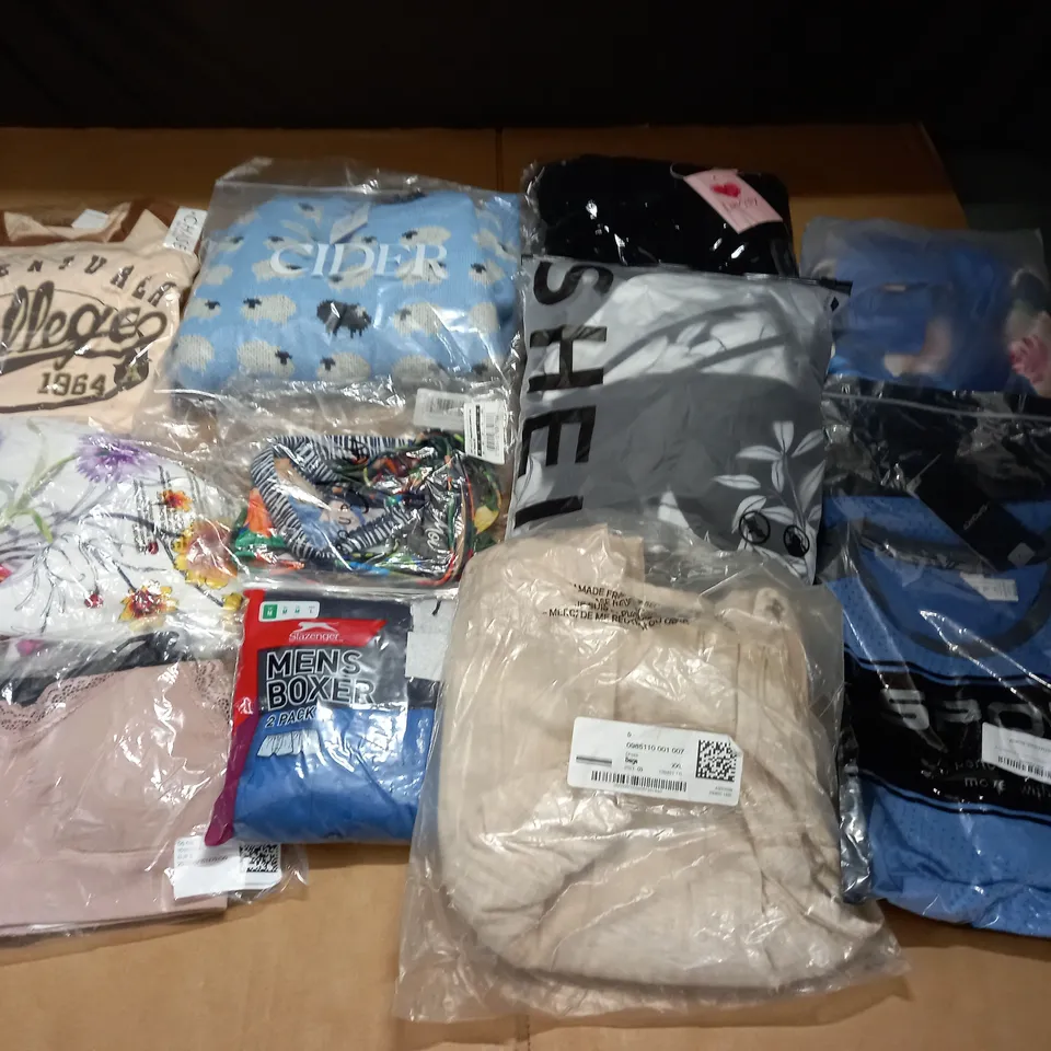 LARGE QUANTITY OF ASSORTED BAGGED CLOTHING ITEMS TO INCLUDE CIDER, FOREVER UNIQUE AND SHEIN