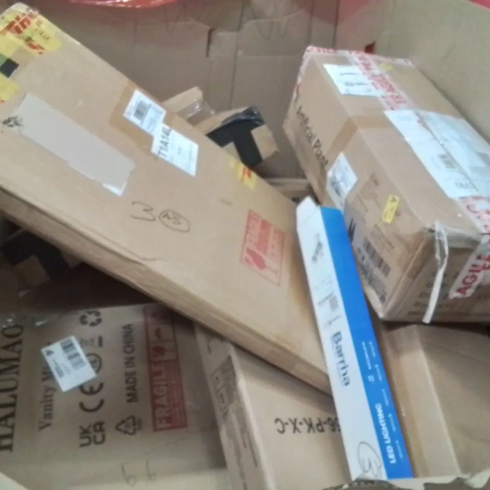 PALLET OF ASSORTED HOUSEHOLD GOODS AND PRODUCTS TO INCLUDE;STEAM CLEANER,RETRACTABLE SAFETY GATE,12 INCH BIKE