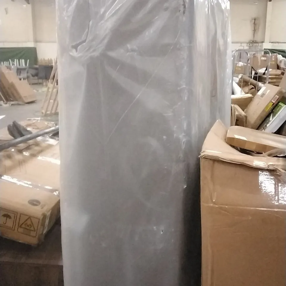 WRAPPED 5FT KING  COMFORT DIVAN MATT SET IN GREY  WITH HEADBOARD 2 PIECE - INCOMPLETE ON BED BASE MISSING 