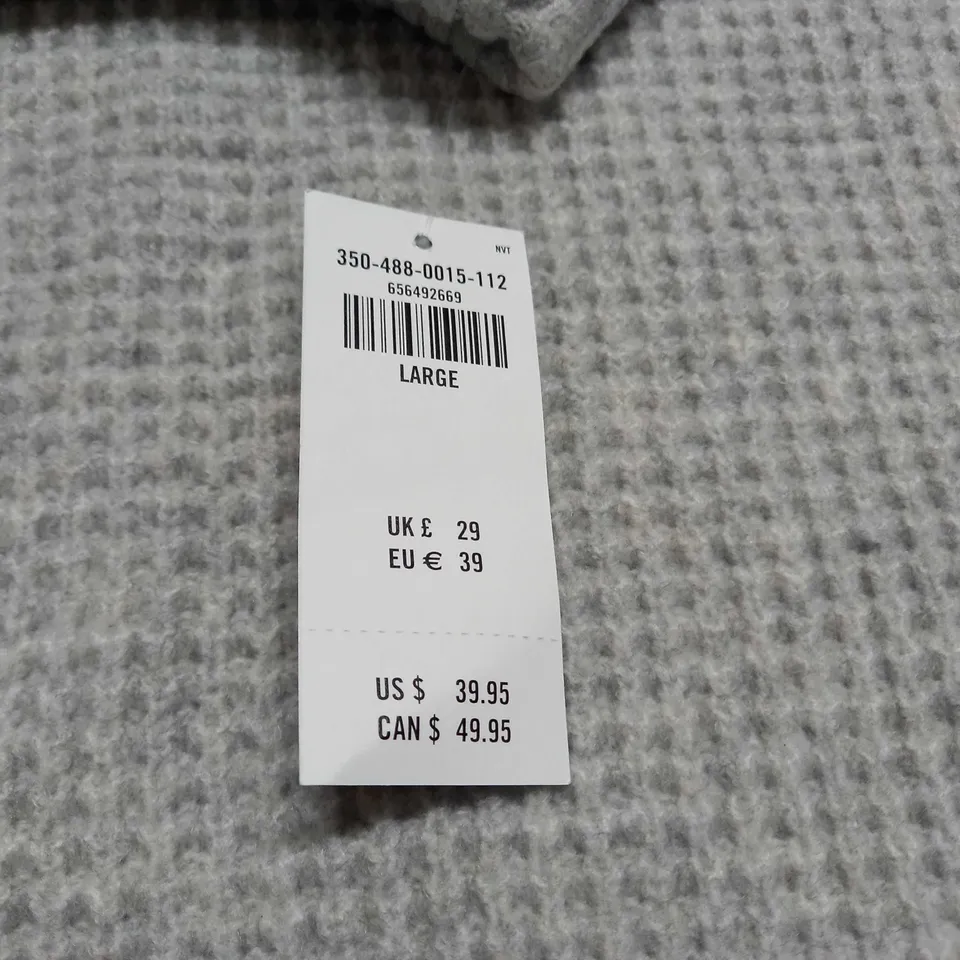 HOLLISTER GREY KNITTED JUMPER - L