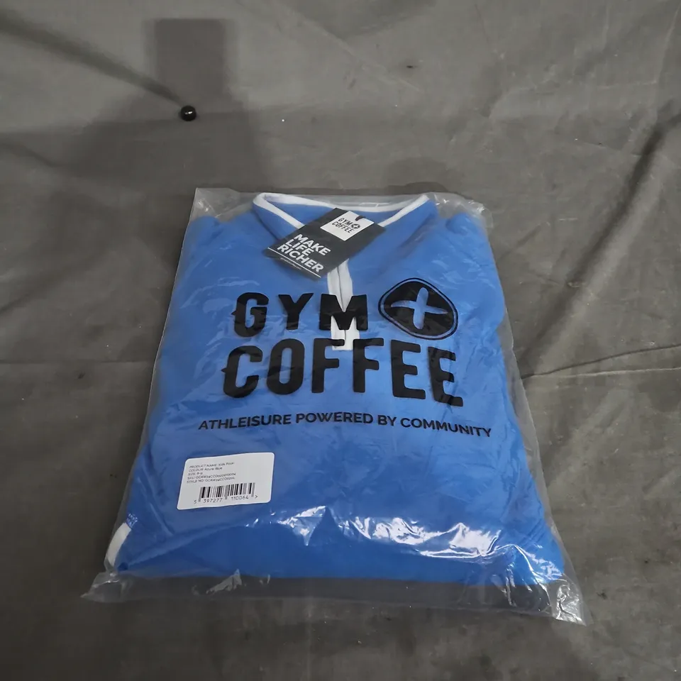 GYM COFFEE KIDS POLAR FLEECE TOP – AZURE BLUE, UK 8-9