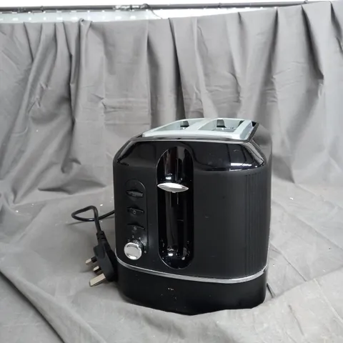 BOXED COOKWORKS BLACK TEXTURED 2 SLICE TOASTER