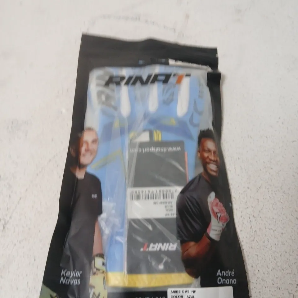 KEYLOR NAVAS AND ANDRE ONANA ARIES X AS INF GOALKEEPER GLOVES – BLUE, SIZE 3, 1 PAIR