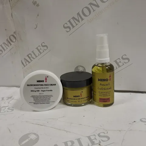MENO CBD LUBRICANT, FACE CREAM, NIGHT BALM
