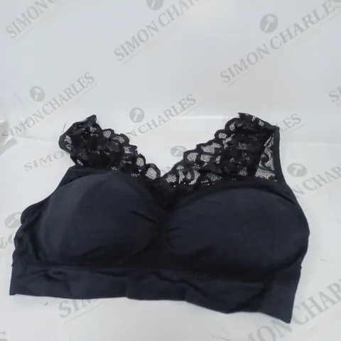 BLACK BRALETTE WITH LACE SIZE L