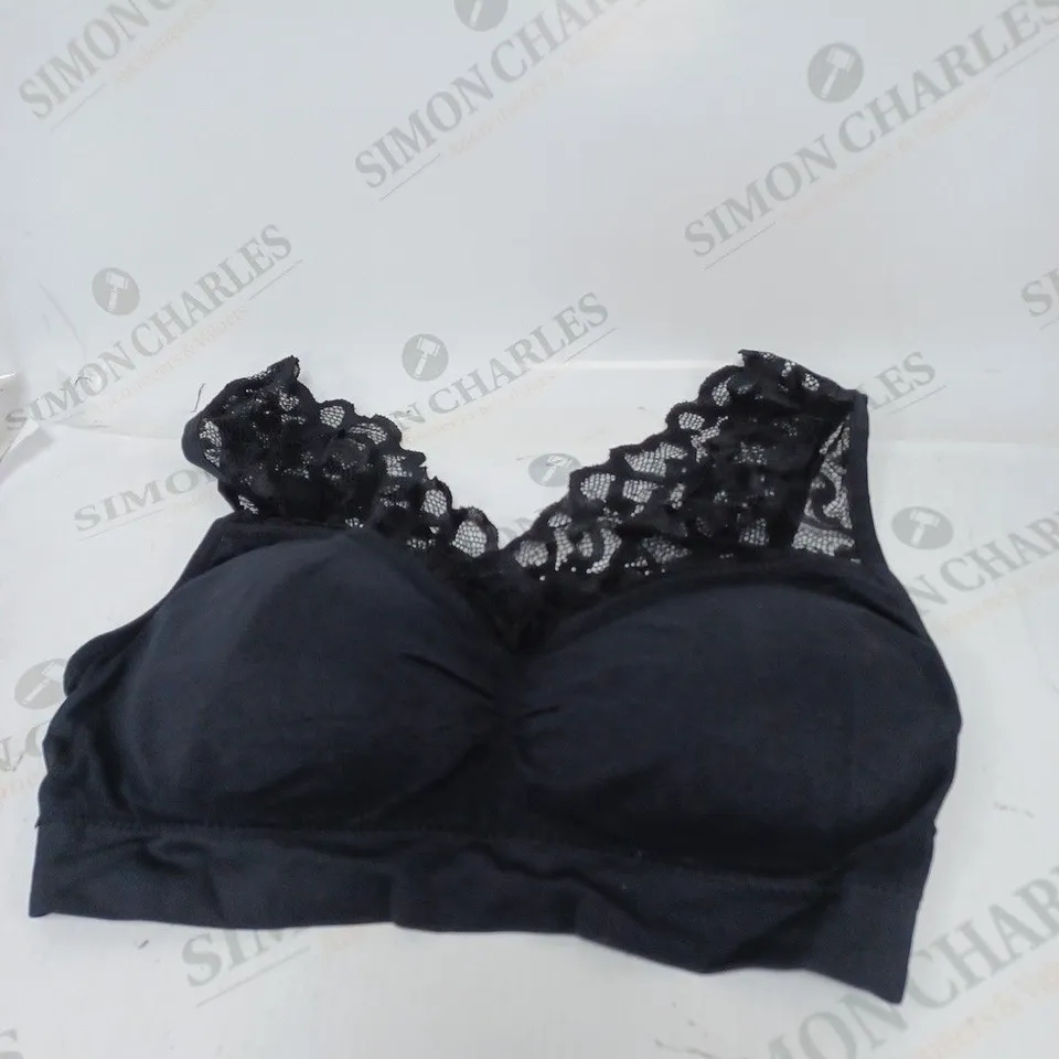 BLACK BRALETTE WITH LACE SIZE L
