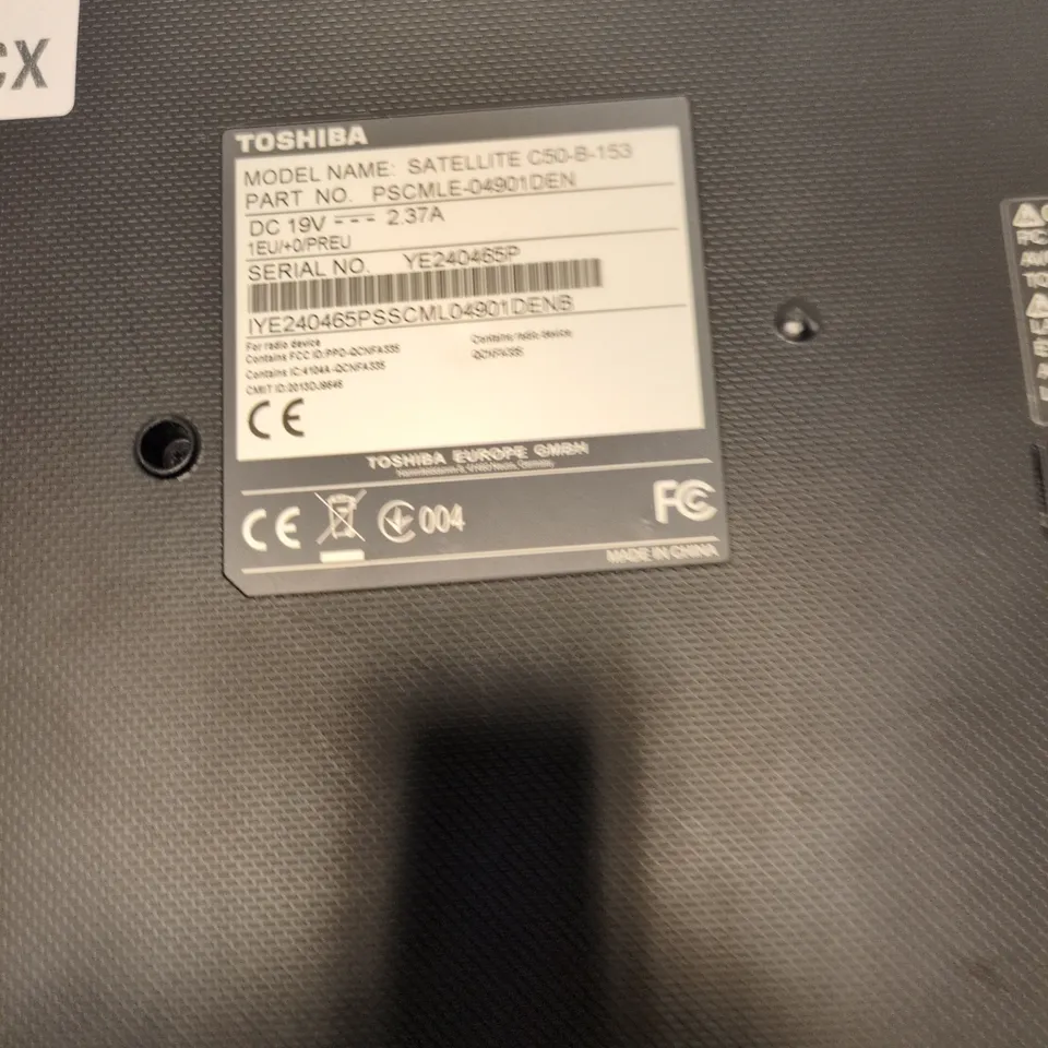 TOSHIBA SATELLITE C50-B-153 LAPTOP