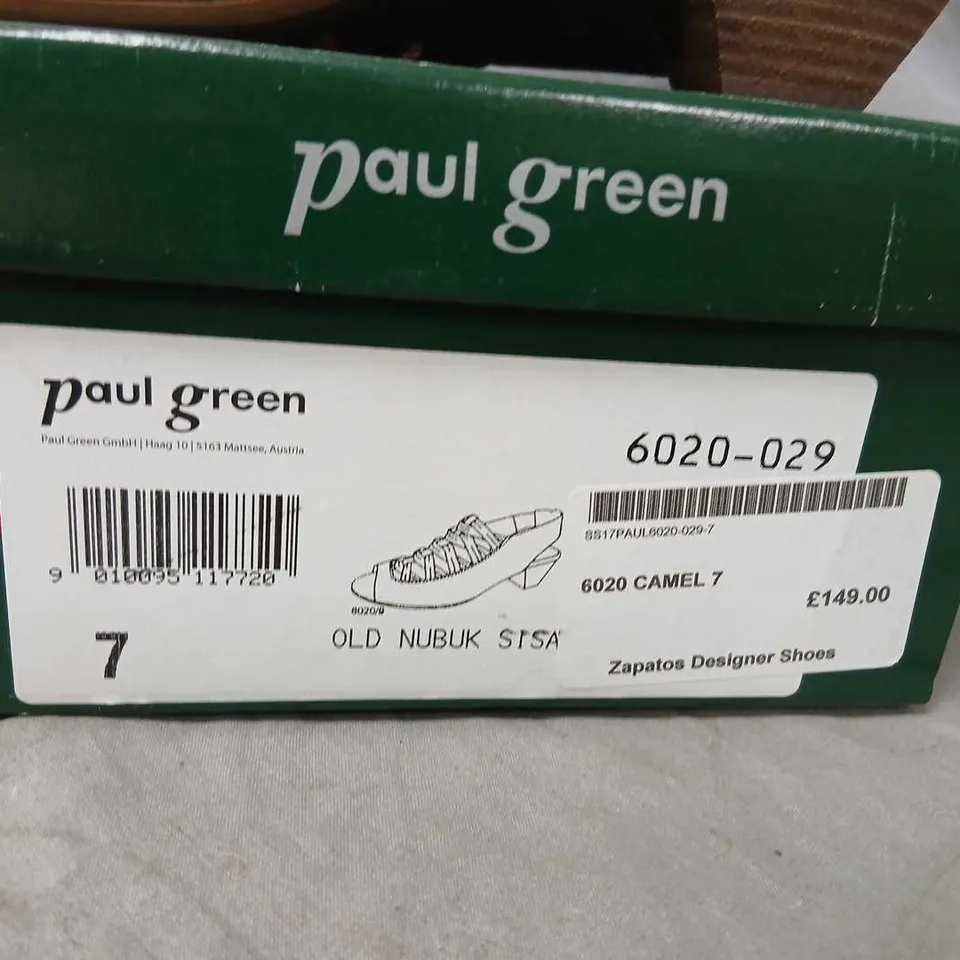 PAUL GREEN WOMEN'S SANDALS – CAMEL NUBUCK, UK 7