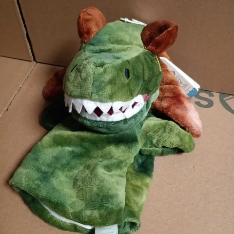 KEEL TOYS PLUSH DINOSAUR HAND PUPPET – GREEN
