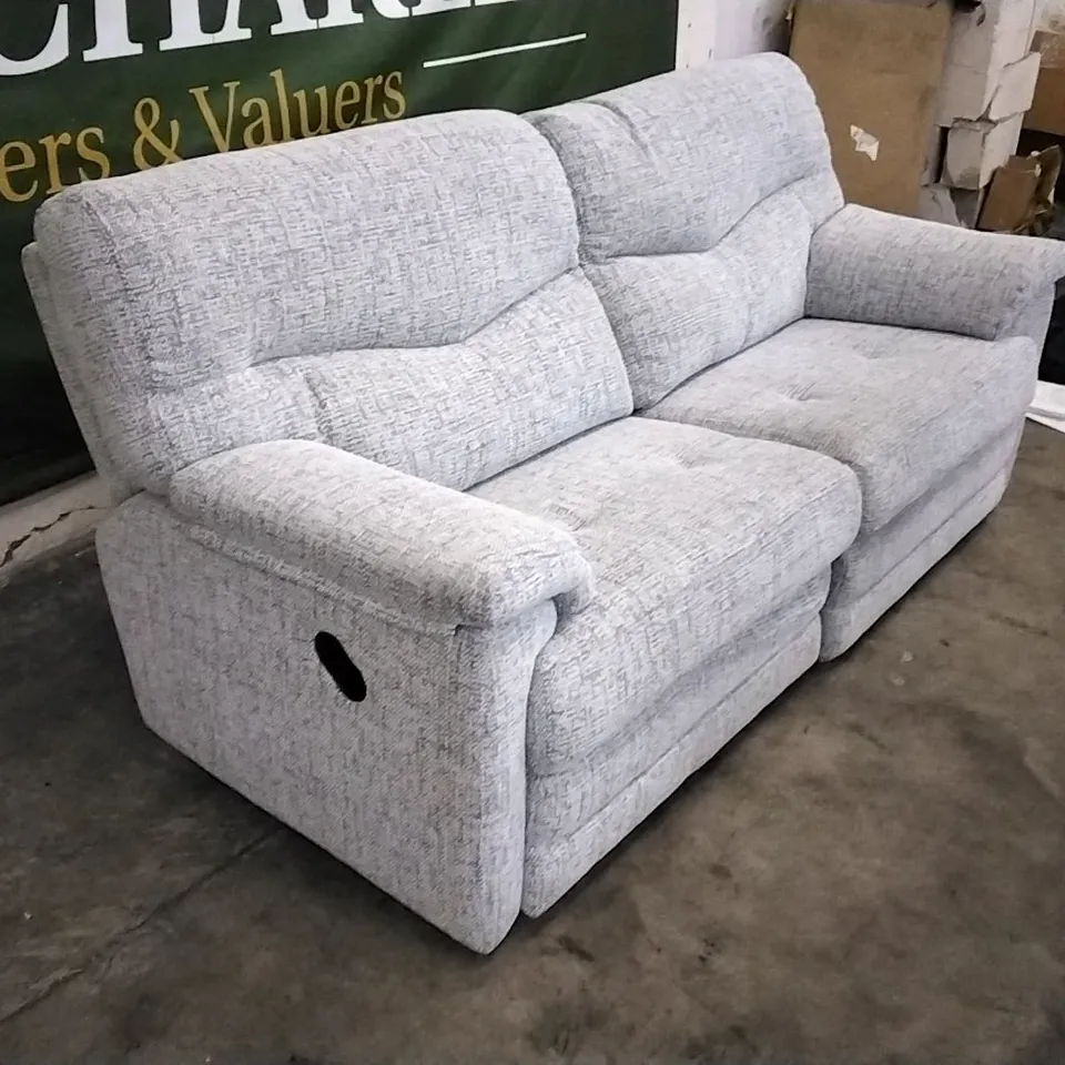 QUALITY BRITISH DESIGNED & MANUFACTURED G PLAN STRATFORD 3 SEATER MANUAL RECLINER HARBOUR SLATE FABRIC