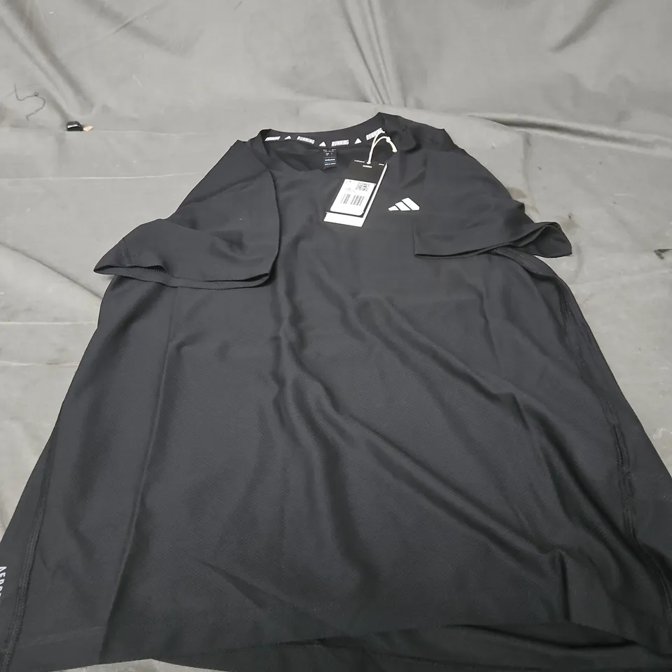 ADIDAS RUNNING T-SHIRT BLACK, SIZE S (UK)
