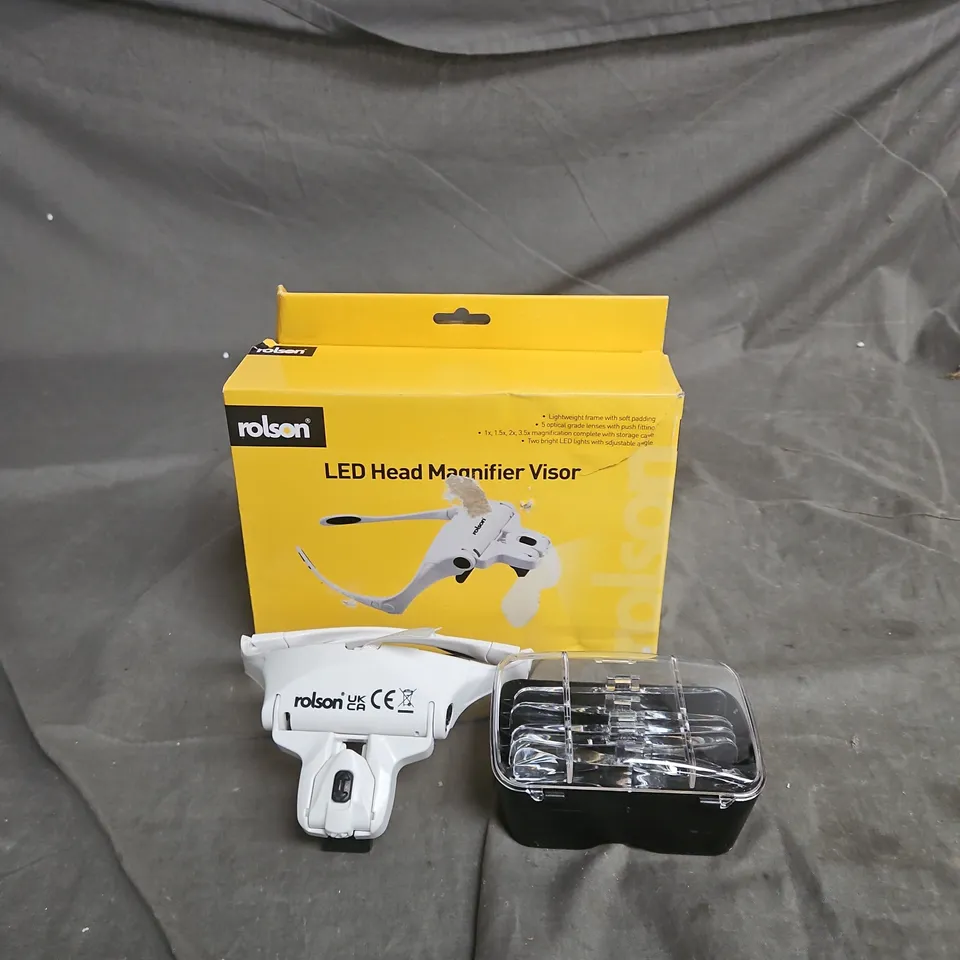 ROLSON LED HEAD MAGNIFIER VISOR – HEAD-MOUNTED MAGNIFIER (BOXED)