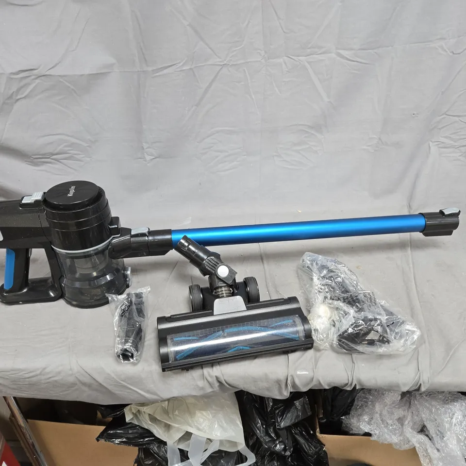 KEPLIN CORDLESS VACUUM CLEANER WITH BLUE WAND – FLOOR HEAD & ATTACHMENTS 