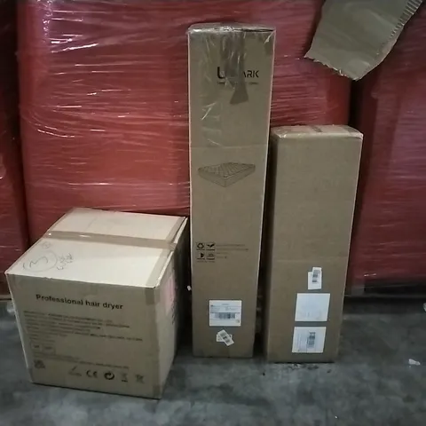 PALLET OF ASSORTED PRODUCTS AND HOUSEHOLD GOODS TO INCLUDE;PROFESSIONAL HAIR DRYER,MATTRESS TOPPER,CLOTHES AIRER 
