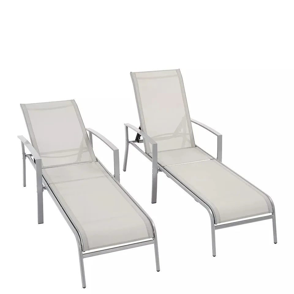 BOXED SET OF 2 ADJUSTABLE LOUNGERS - COLLECTION ONLY RRP £149