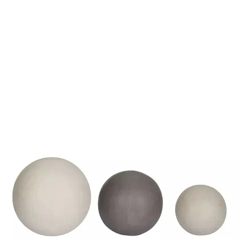 SET OF 3 DECORATIVE BALLS - EARTHY