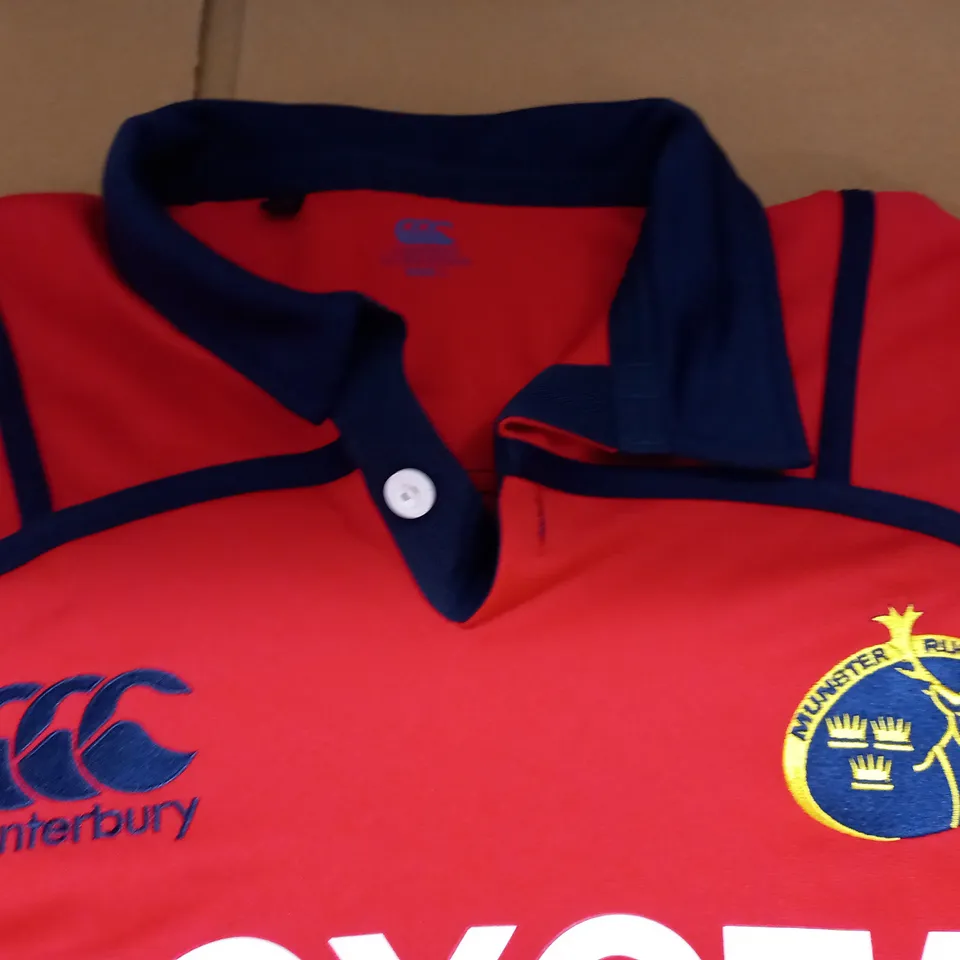 MUNSTER RUGBY RED SPORTS SHIRT - L