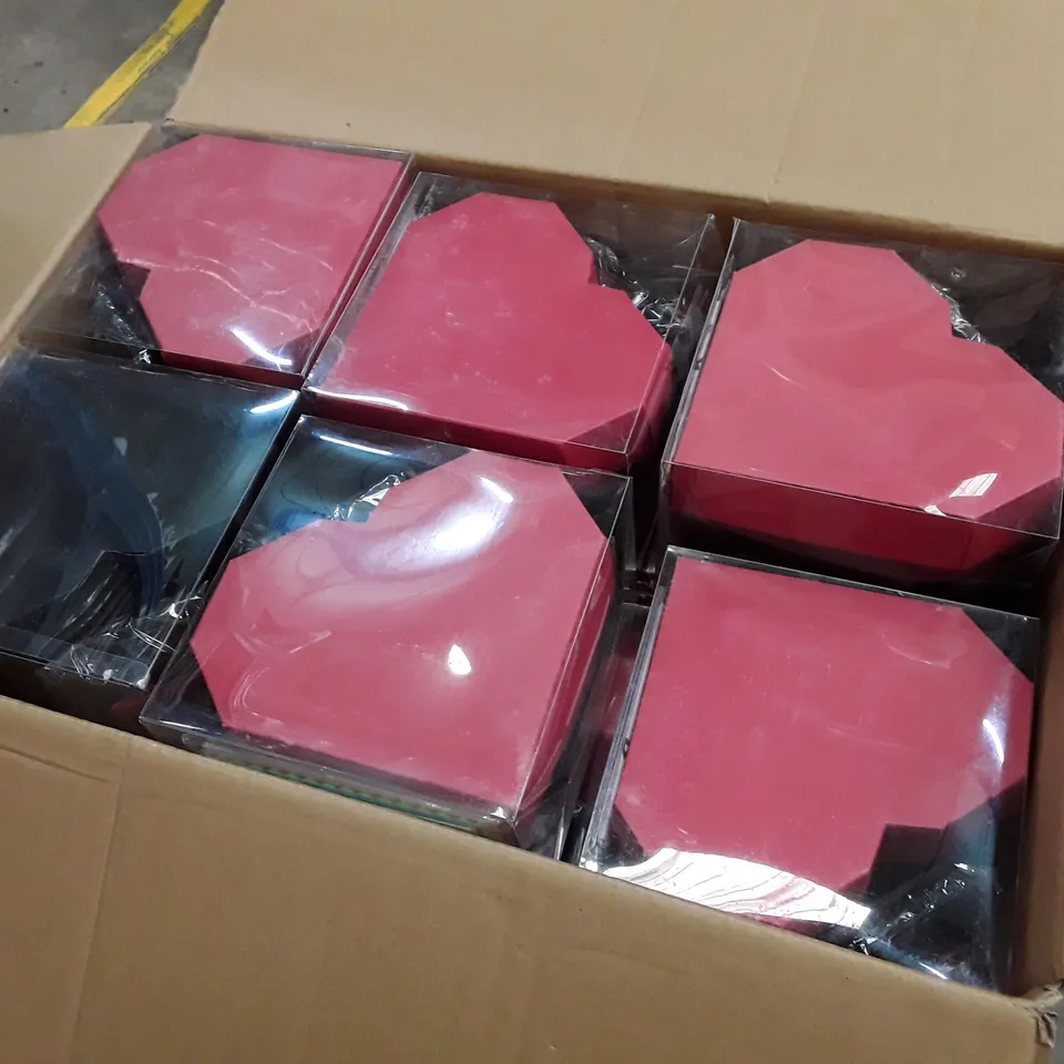 BOX CONTAINING APPROXIMATELY 16 HEART SHAPED GIFT BOXES