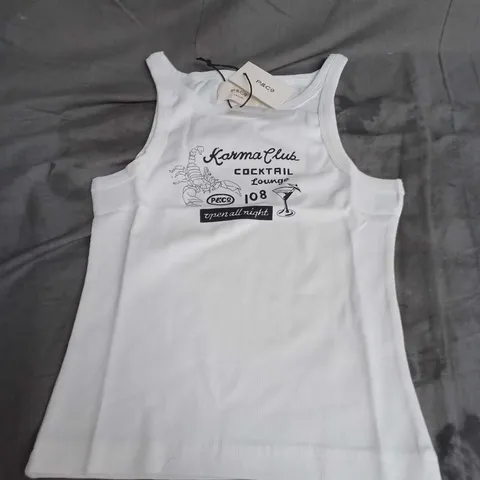 P&CO COCKTAIL CLUB VEST IN OFF WHITE SIZE 12