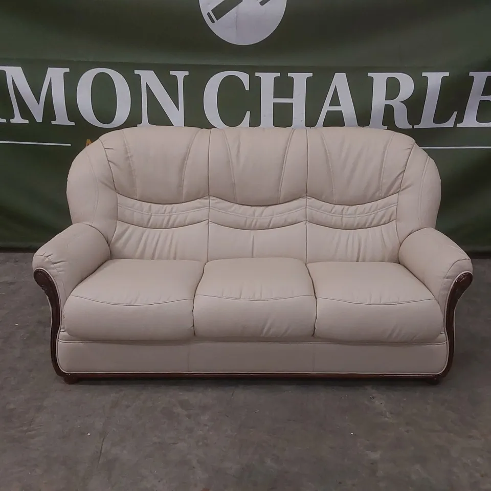 QUALITY DESIGNER ITALIAN MADE LEATHER 3 SEATER SOFA