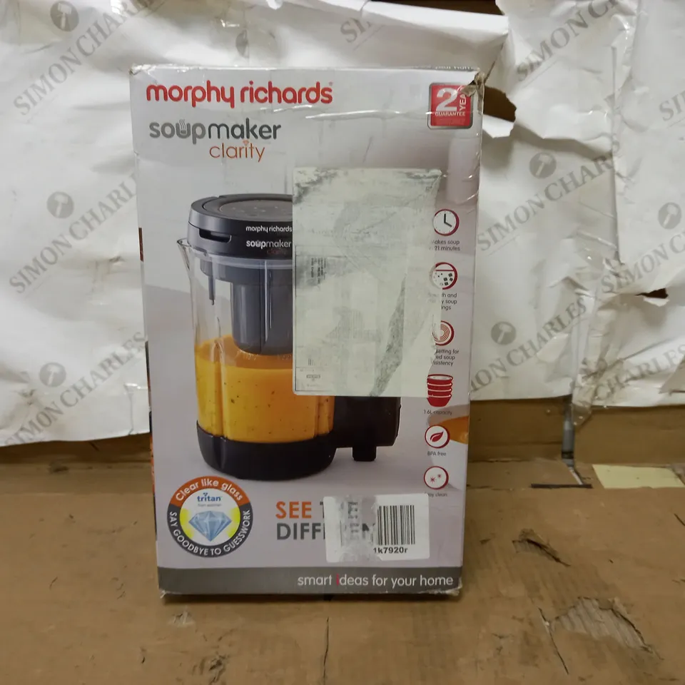 MORPHY RICHARDS CLARITY SOUP MAKER