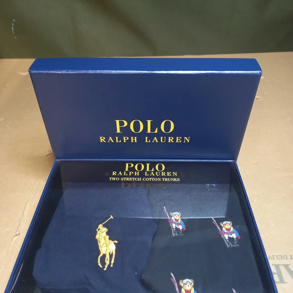 POLO RALPH LAUREN TWO STRETCH COTTON TRUNKS SIZE M