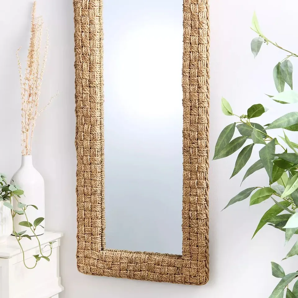 RECTANGLE WOVEN MIRROR 100CM