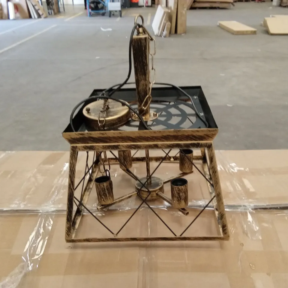 BOXED MANIU 4-LIGHT LANTERN GEOMETRIC PENDANT 