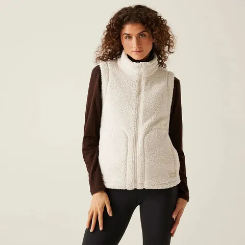 BRAND NEW REGATTA WOMEN'S CALMRY FLEECE GILET IN LIGHT VANILLA SIZE UK 18