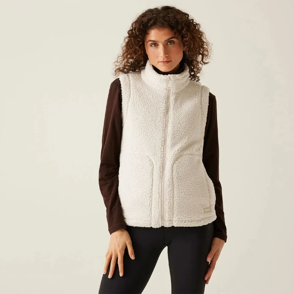 BRAND NEW REGATTA WOMEN'S CALMRY FLEECE GILET IN LIGHT VANILLA SIZE UK 18