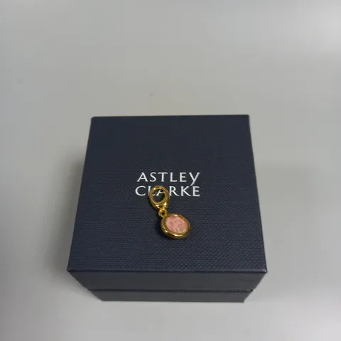 BOXED ASTLEY CLARKE GOLD BIOGRAPHY RHODOCHROSITE EARRING CHARM