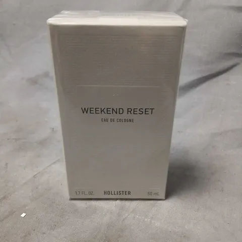 BOXED AND SEALED WEEKEND RESET EAU DE COLOGNE HOLLISTER 50ML