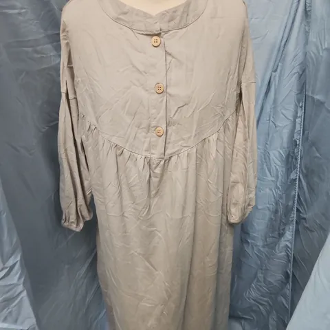 ZARA WOMEN'S BEIGE DRESS – UK SIZE S (EU/US S), MADE IN MOROCCO