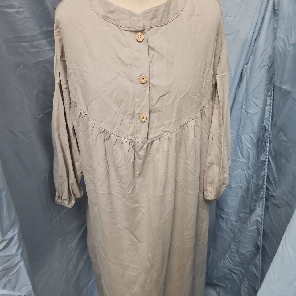 ZARA WOMEN'S BEIGE DRESS – UK SIZE S (EU/US S), MADE IN MOROCCO