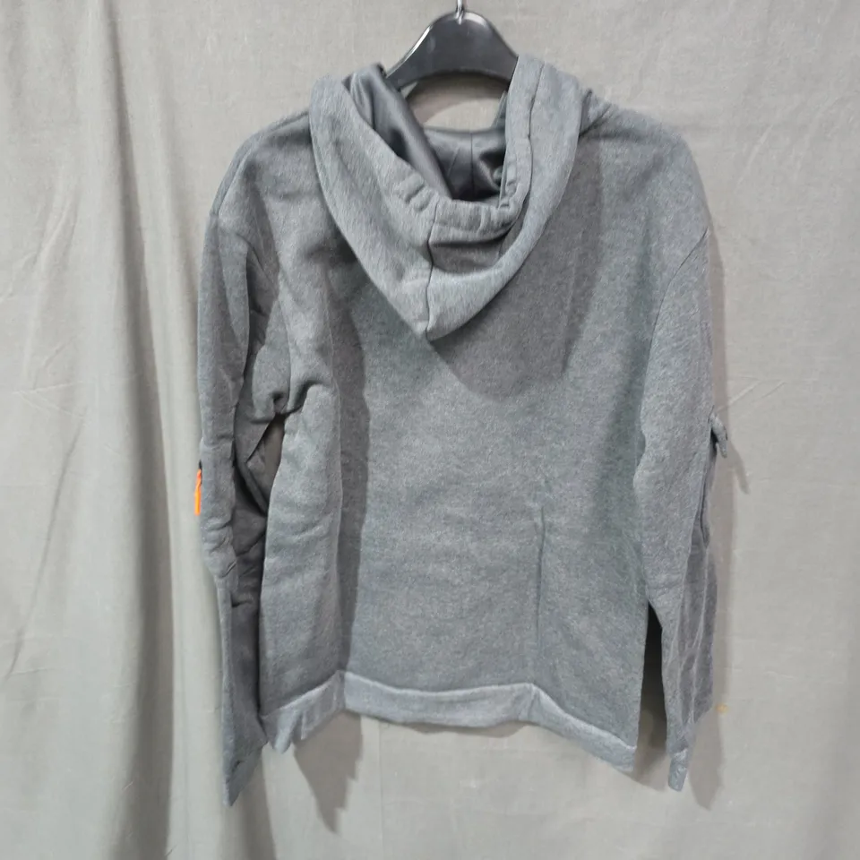 UNDER ARMOUR MEN'S HOODIE – GREY FLEECE WITH ORANGE ZIPS