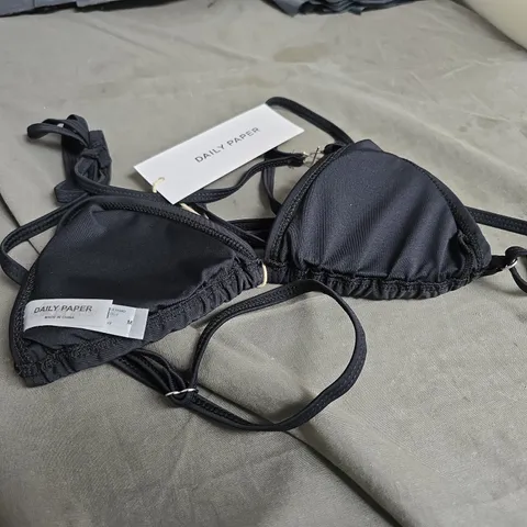DAILY PAPER BIKINI TOP – BLACK, SIZE M