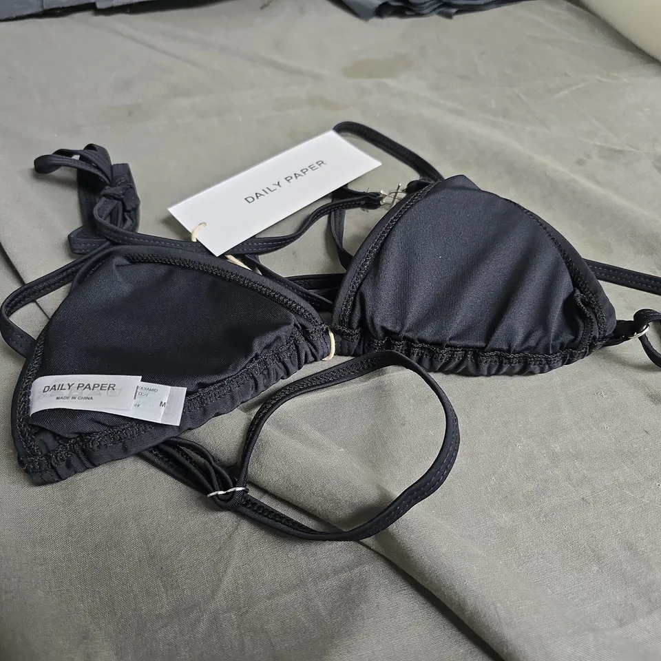 DAILY PAPER BIKINI TOP – BLACK, SIZE M