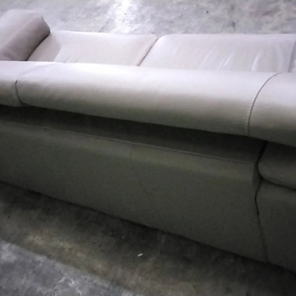 QUALITY ITALIAN DESIGNER MELO LARGE SOFA MUD LEATHER