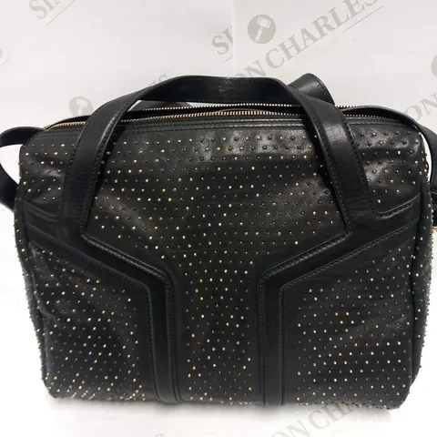 YVES SAINT LAURENT BLACK STUDDED HANDBAG