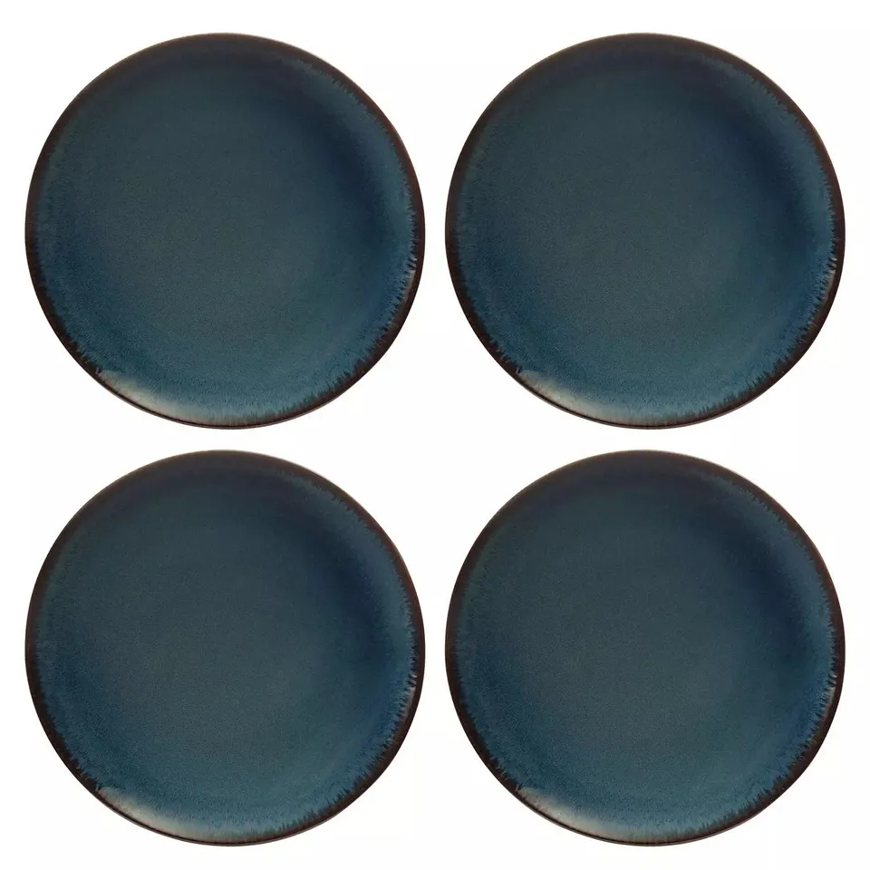 MASON CASH REACTIVE SET OF 4 DINNER PLATES – BLUE