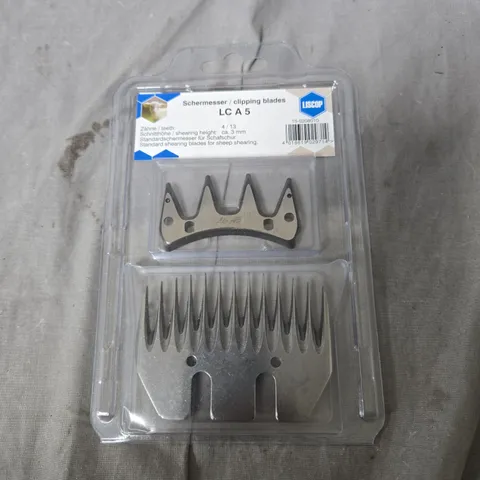 2 X LISCOP LC A5 SHEEP CLIPPING BLADES – SET IN BLISTER PACK