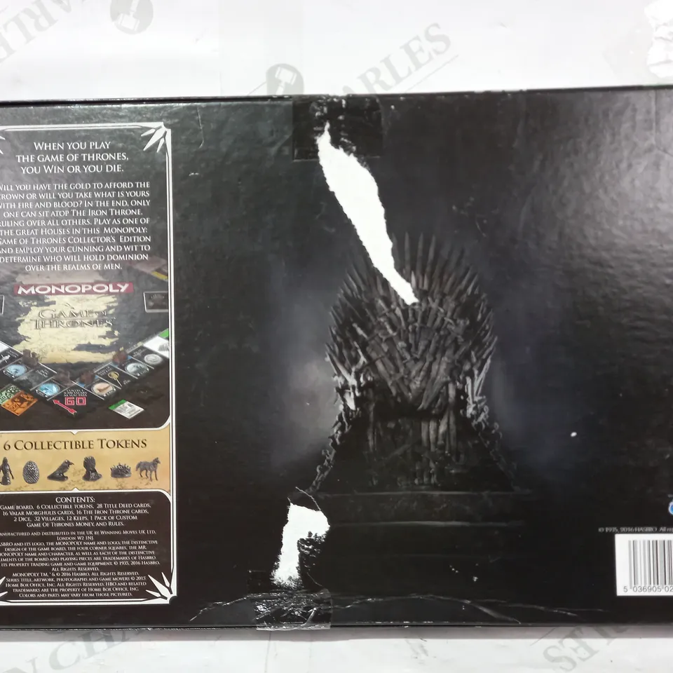HASBRO GAMING MONOPOLY GAME OF THRONES EDITION