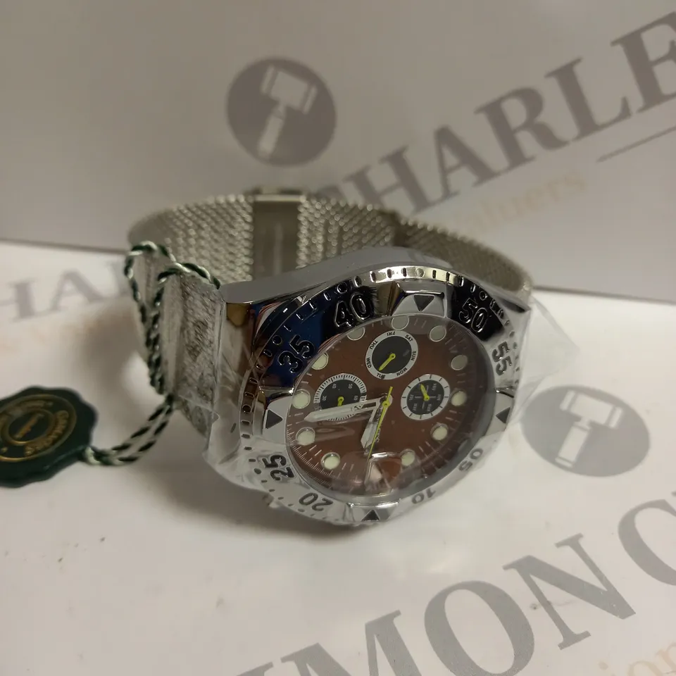 BOXED GAMAGES CAPITAL STEEL BRACELET WATCH 