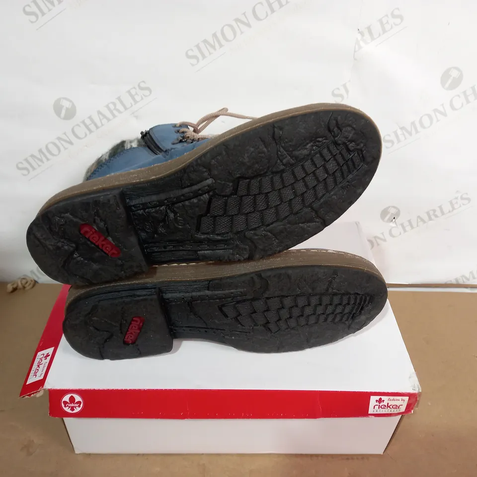 BOXED PAIR OF RIEKER BOOTS - SIZE 40