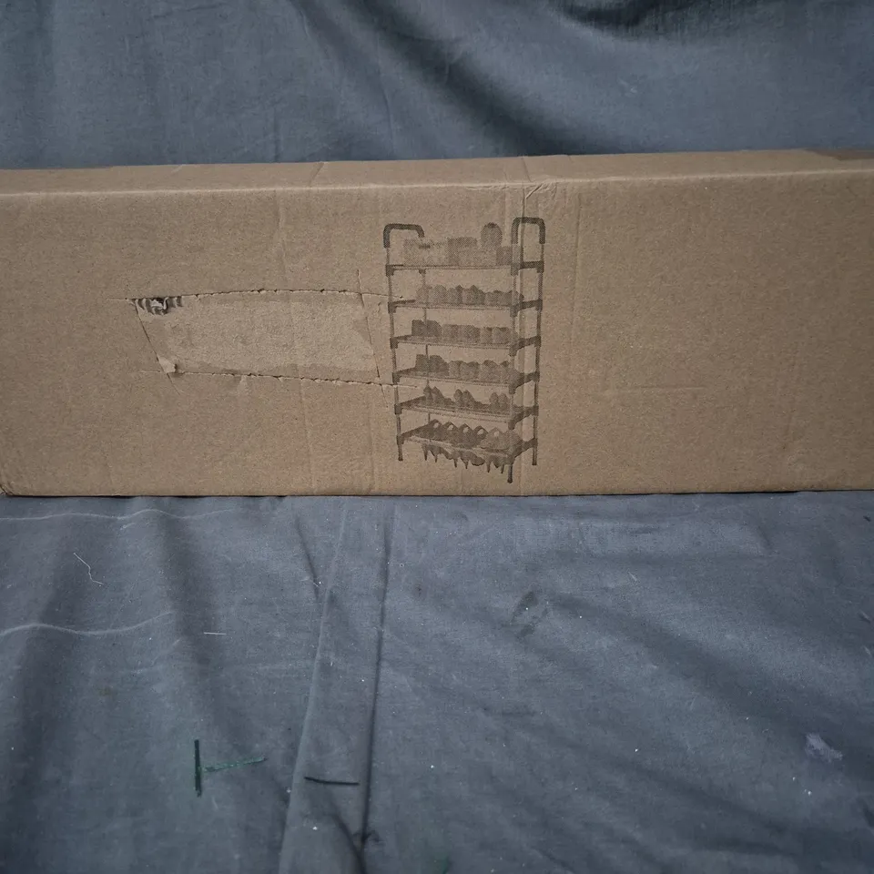 BOXED METAL SHELVING RACK COMPONENTS – MULTI-SHELF STORAGE SYSTEM