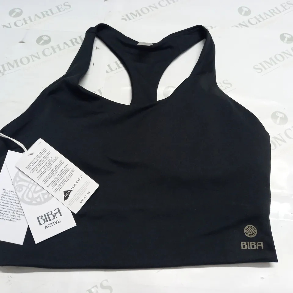 BIBA ACTIVE BLACK SPORTS BRA - 14 (L)