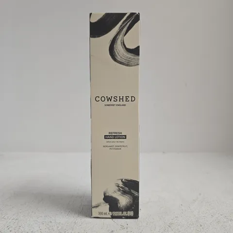 COWSHED REFRESH HAND LOTION – BERGAMOT, GRAPEFRUIT & PETITGRAIN, 300 ML (BOXED)
